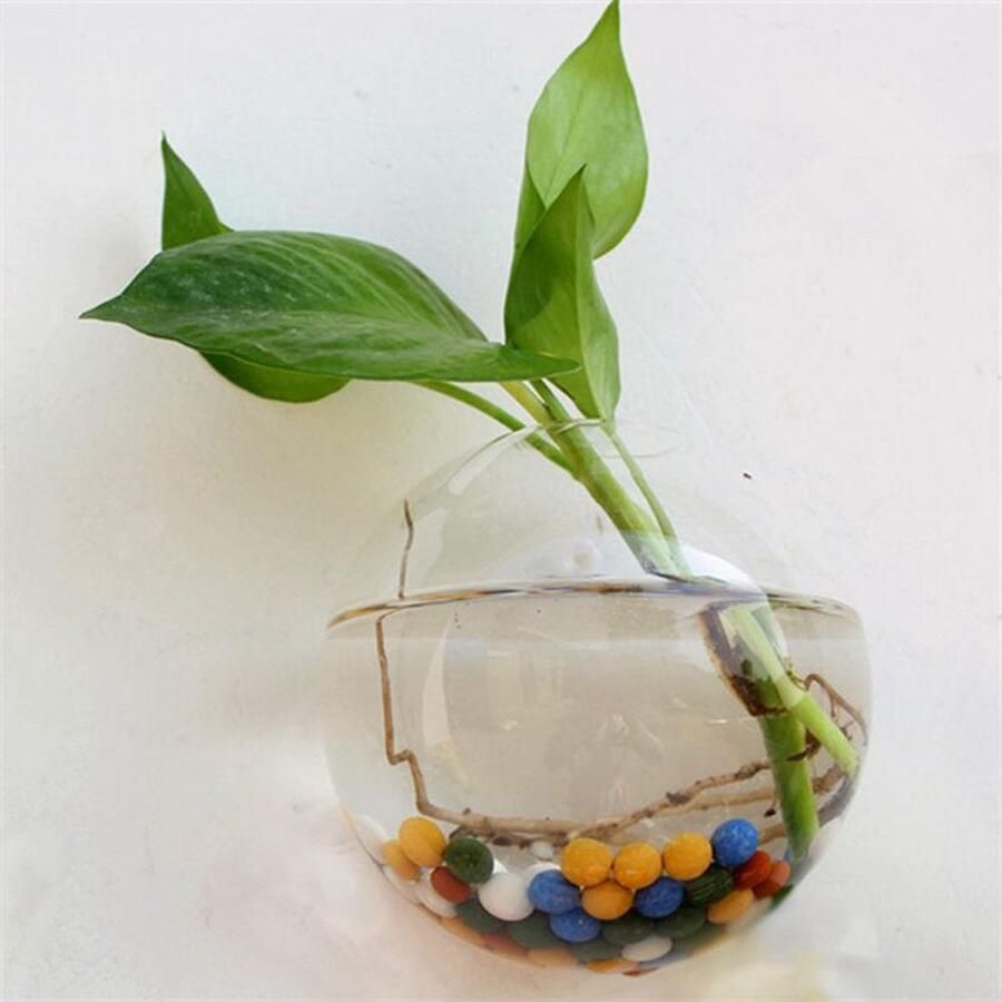 Hangende Ronde Planten Vaas Decoratieve Vaas voor Planten Ook te Gebruiken Als Mini Aquarium Set van 2 Stuks