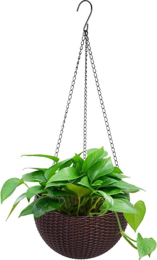 Hangmand Bloempot Buiten Hangende plantenmand met gat en kettingen voor kamerplanten bloemen en kruiden