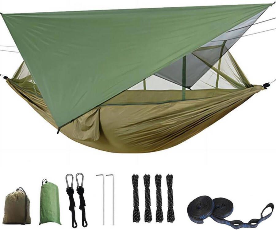 Hangmat met muggennet en tentzeil camping hangmatset voor outdoor reizen en survival