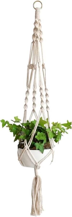 Hangpot Plantenhanger Macrame Set Hand Geweven Plantenhangers