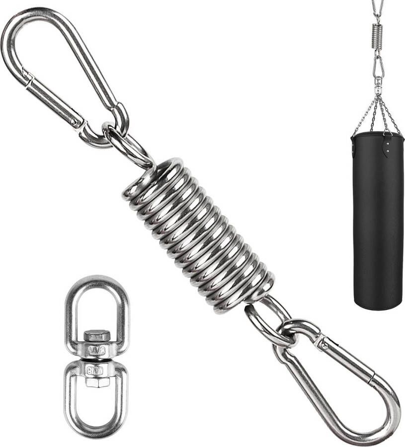 Hangstoel cocoon met veren roestvrij staal karabijnhaken 360° draaibare haken schommelveer stalen veer schommelhaak ophanghaak bokszak yogahanddoek hangstoel cocoon