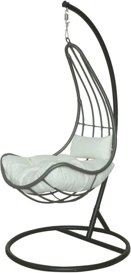 Hangstoel cocoon Polyrotan hangstoel met frame zit- en rugkussen hangstoel tuinschommel hangmand hangstoel cocoon