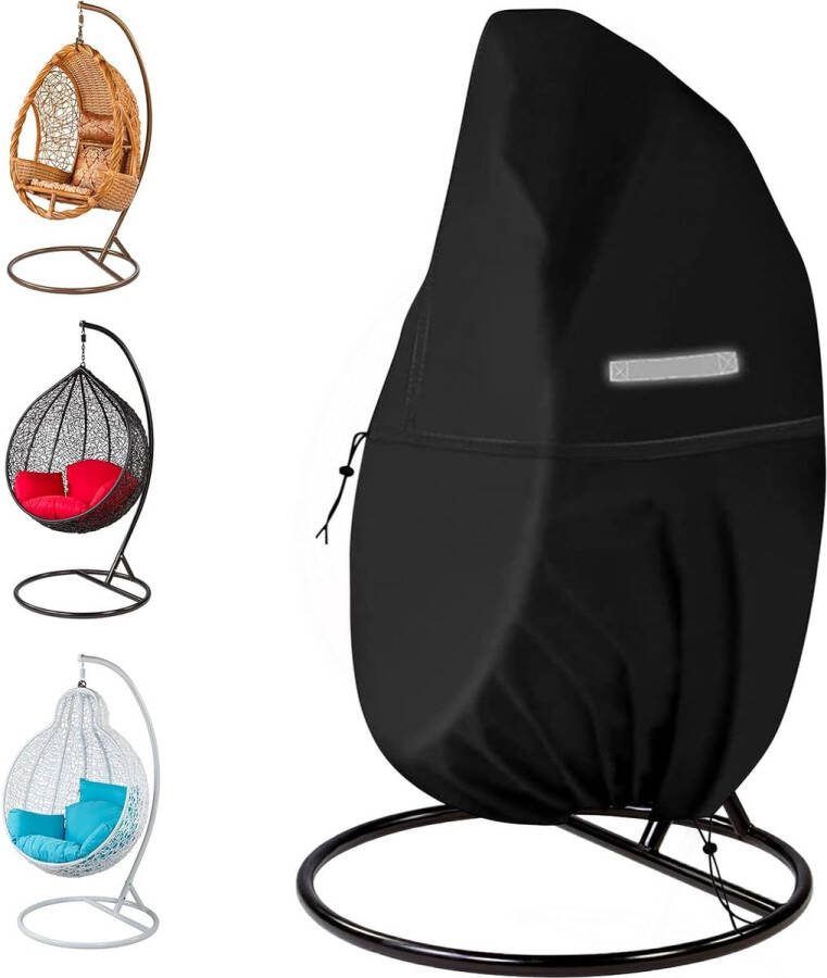 Hangstoelhoes Hoes voor hangstoel 210D Hangstoelbeschermhoes Waterdicht met trekkoord Hangstoelbeschermhoes voor tuinbalkon Schommelstoel Hangende mand Hangende schommel (190x115CM)