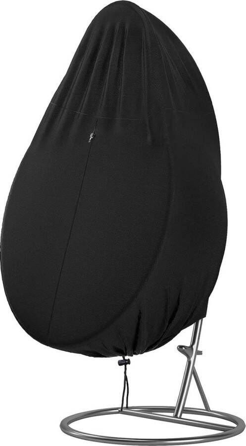 Hangstoelhoes waterdicht en sterk 420D Oxford-weefsel met ritssluiting voor schommelstoel en zweefstoel hangmand hoes 190 x 115 cm zwart