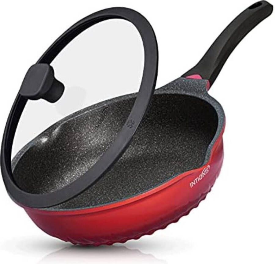 Hapjespan 28cm met deksel Hapjespan 28cm met deksel voor inductie