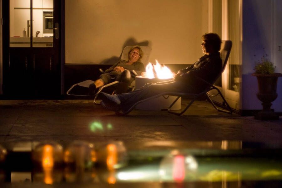 Merkloos Sans marque Happy Cocooning Vuurtafel Rond Wit