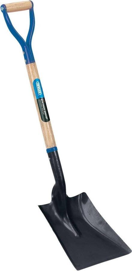 Hardhout Shafted Square Mouth Builders Schop Blauw Professionele Tuinschep met Recht Handvat