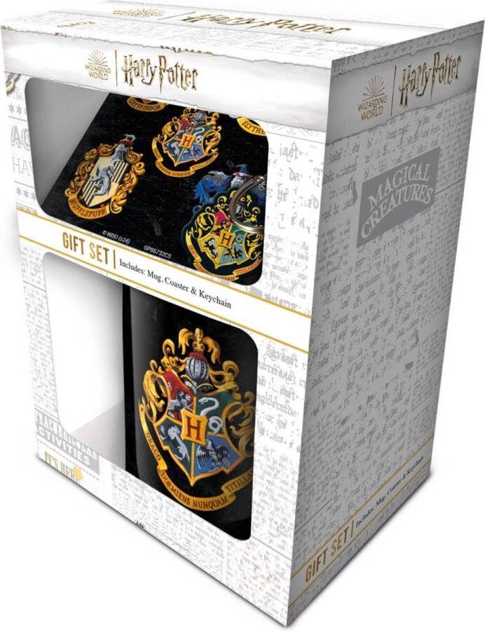 Harry Potter (Colourful Crest) Cadeauset (Beker Onderzetter & Sleutelhanger)