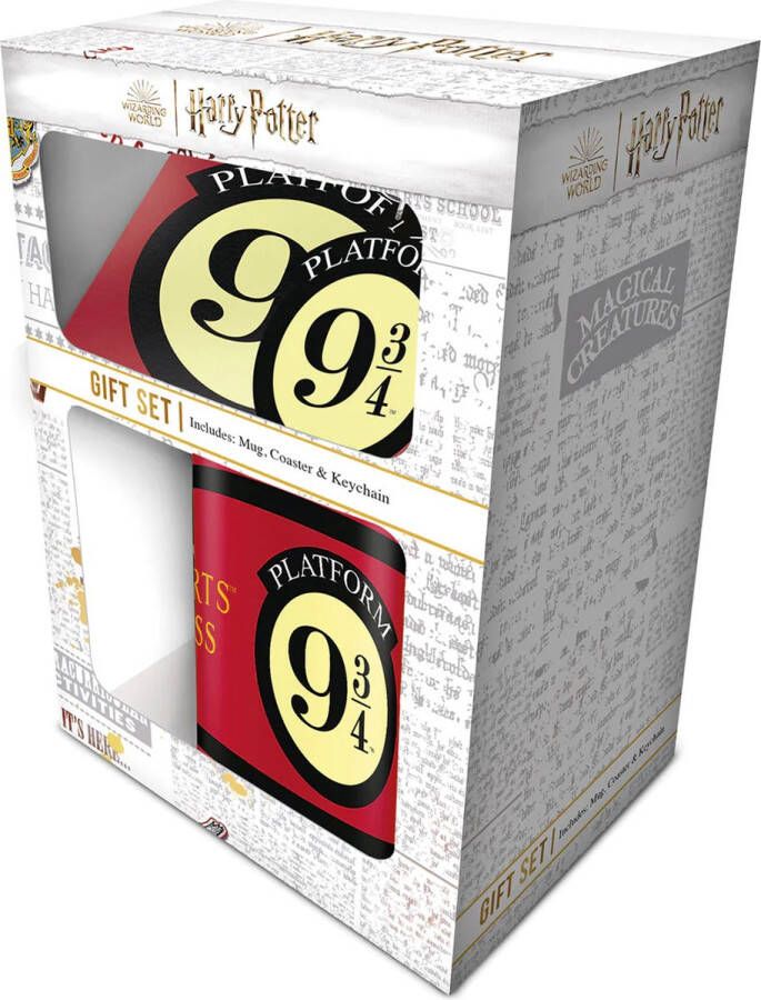 Harry Potter (Platform 9 3 4) Cadeauset (Beker Onderzetter & Sleutelhanger)