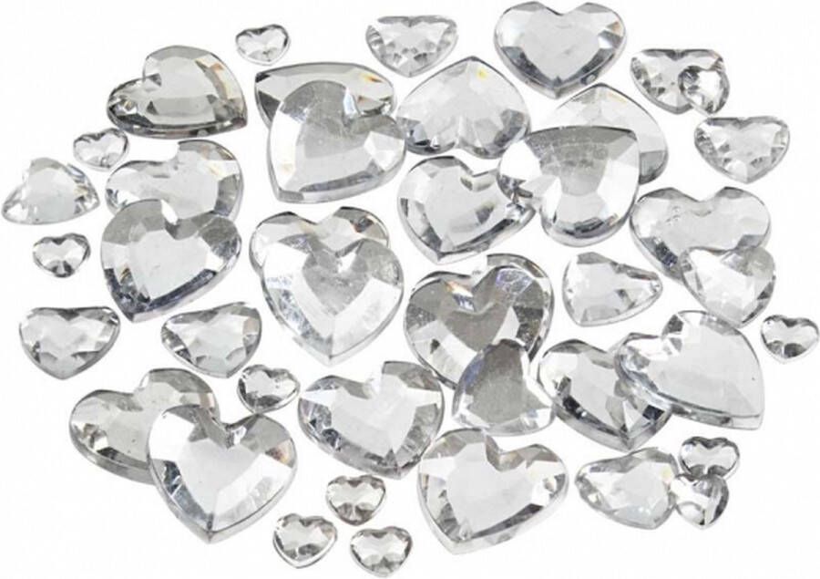 Merkloos Knutsel steentjes in hart vorm 252 stuks Hobbydecoratieobject