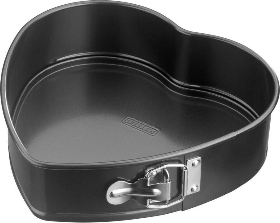 Hartvormige bakvorm 25 x 26 x 7 cm met antiaanbaklaag voor gelijkmatige bruining Springvorm
