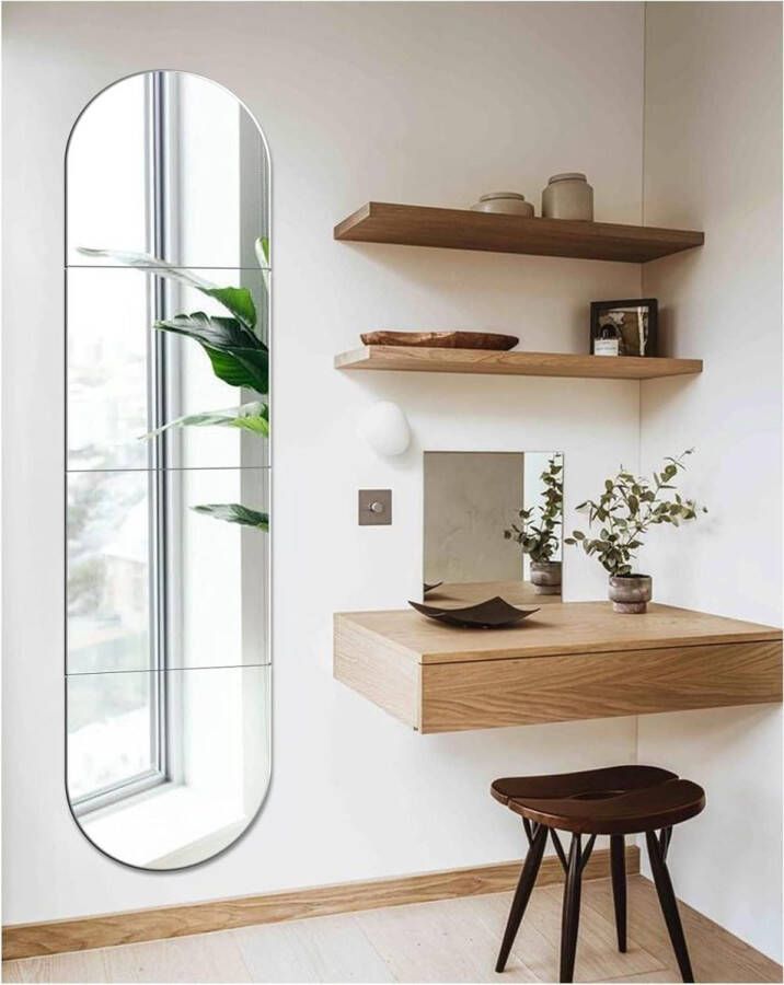 HD Self Adhesive Mirror Tiles Wall Sticker for Living Room Decorative Mirror for Cupboard Door Pasting Tile Mirror