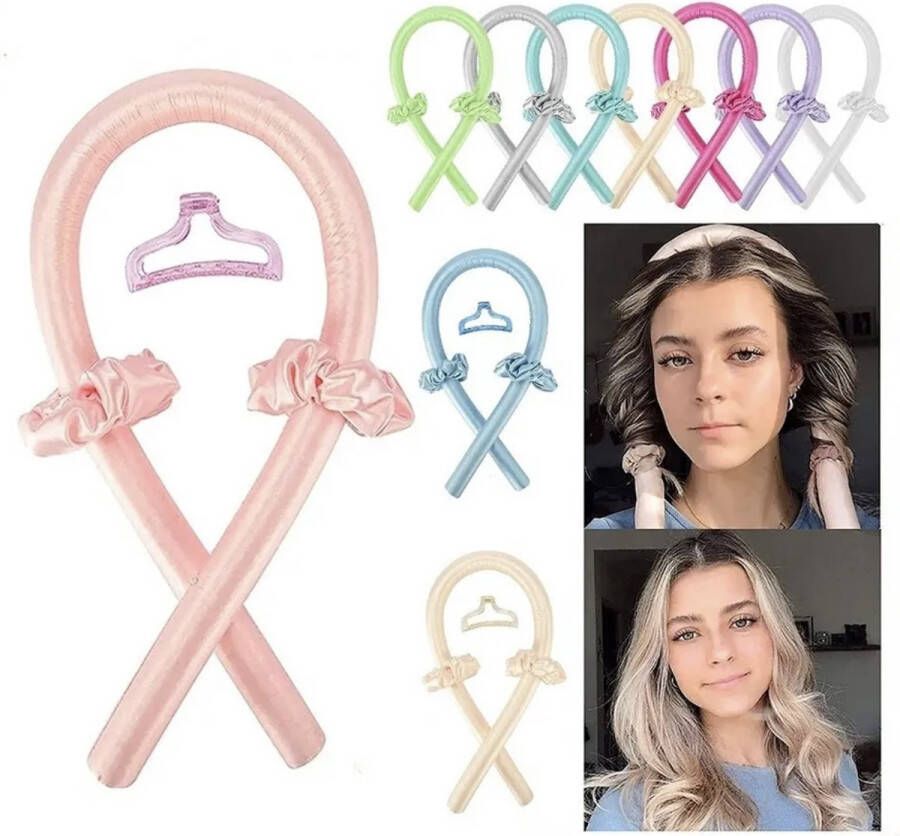 Heatless curls Heatless curling- Scrunchies -Krullenband- Krullen zonder hitte haarroller