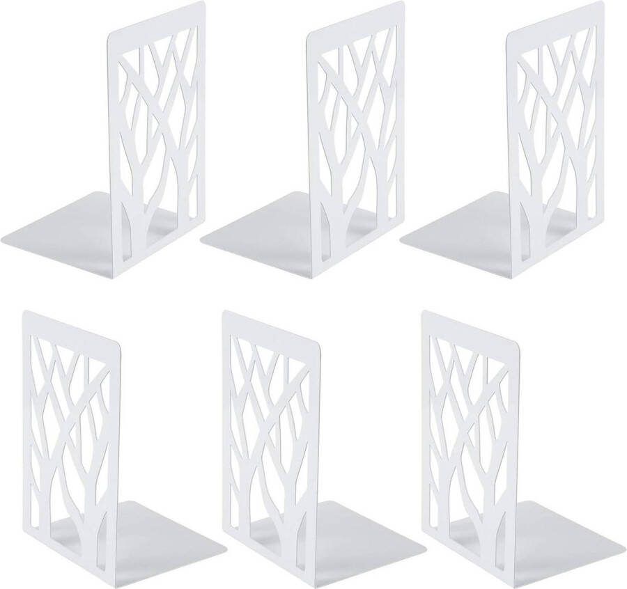 Heavy Duty Metalen Boekensteunen voor Planken Boek Stoppers voor Office School Home Decor Wit 3