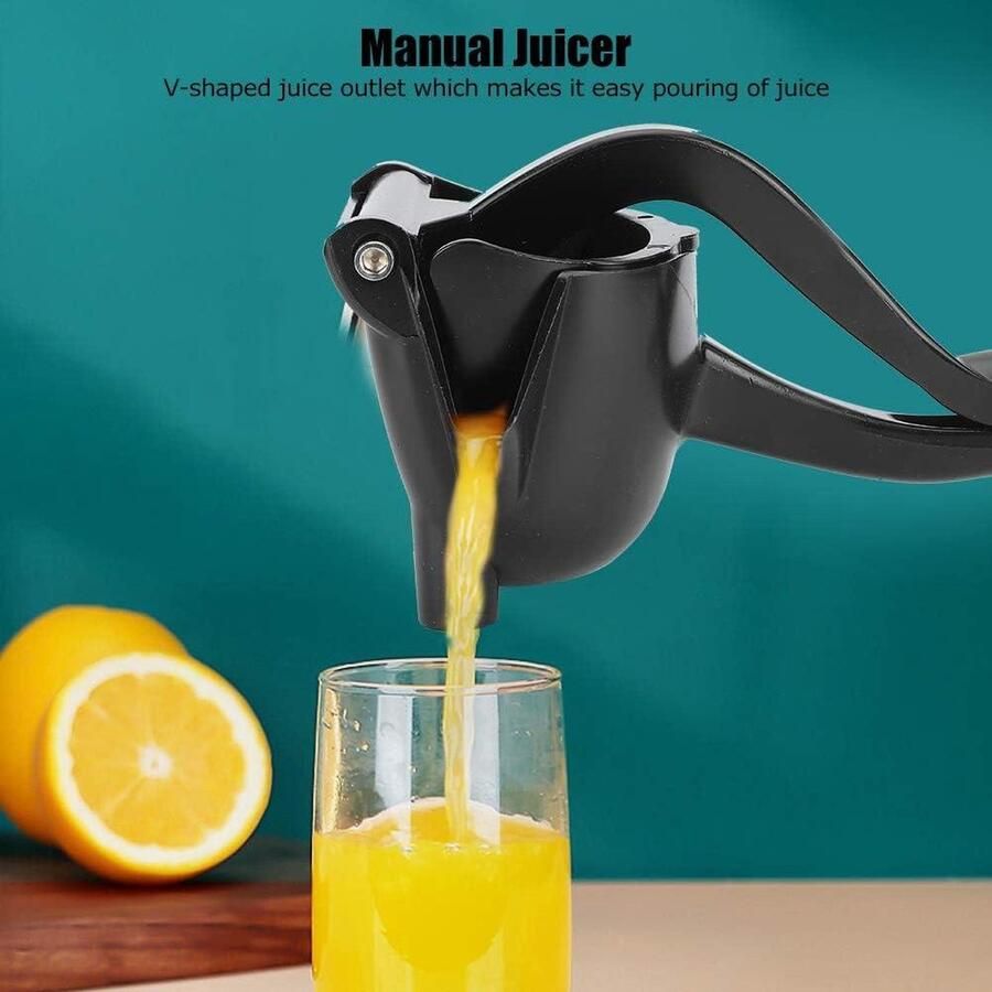 Heavy-Duty Professionele Handmatige Citroenpers Krachtige Juicer voor Thuiskeuken (Zwart)
