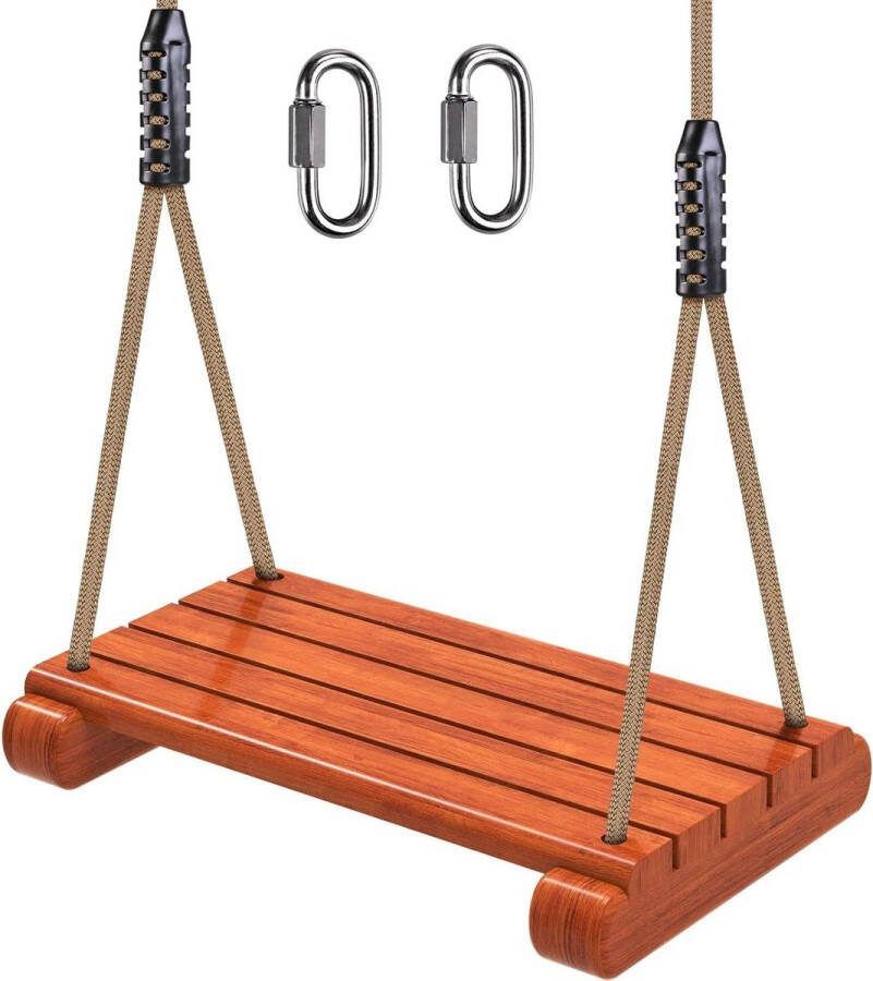 Heavy Duty schommelstoel met karabijnhaken Accessoires voor speeltuin schommelset Verstelbaar touw Zitbreedte 43 cm Capaciteit 226 kg