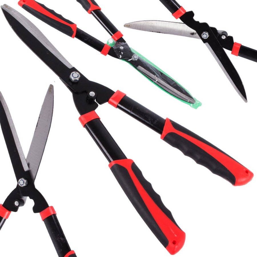 Heggenschaar Rood Zwart 54 cm Comfortabele Handgrepen Ergonomisch Snoeischaar