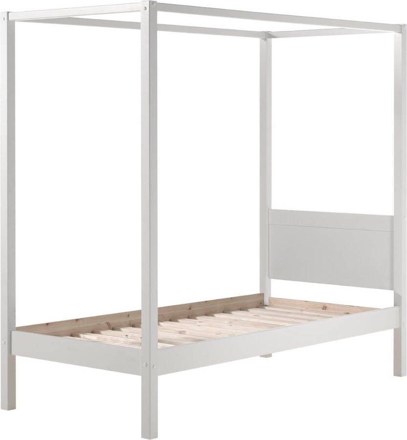 Hemelbed Charlie Wit Hoogte 190.5 cm