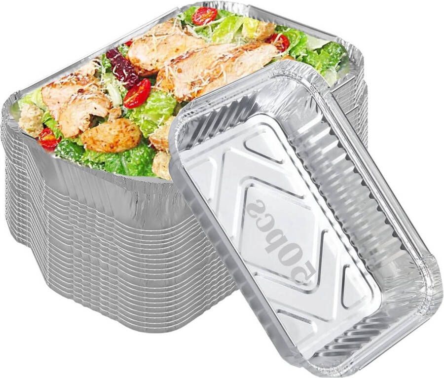 Herbruikbare aluminium schalen 50 stuks 22 x 15 cm vetopvangschalen gasbarbecue Weber accessoires