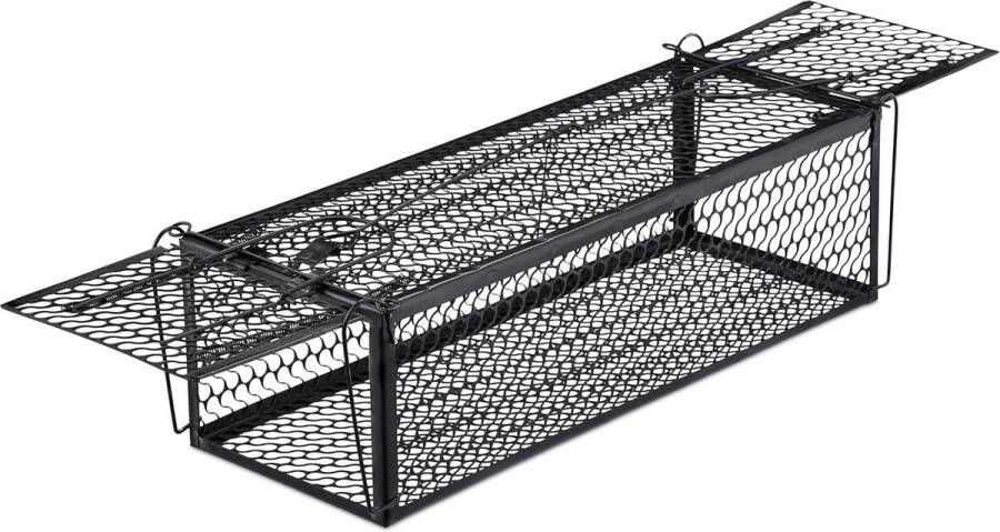 Herbruikbare diervriendelijke muizenval voor muizen HxBxD: ca. 115 x 38 x 14 cm inloopval zwart