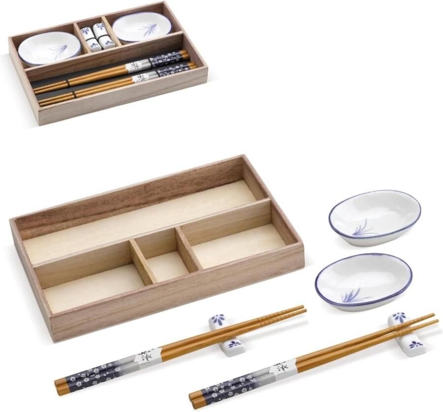 Herbruikbare eetstokjes set Sushi met chopsticks bankjes Aziatische stijl