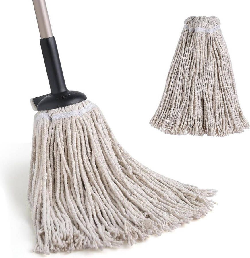Herbruikbare katoenen string mop niet-touch vervanging verstelbaar krasbestendig tegels betonhouten vloer reiniging Mop