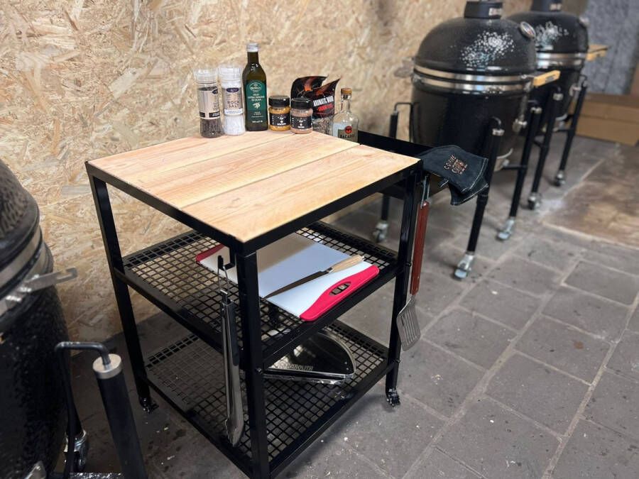 Het BBQ Huis Buitenkeuken module 60x60cm zwart glans metaal