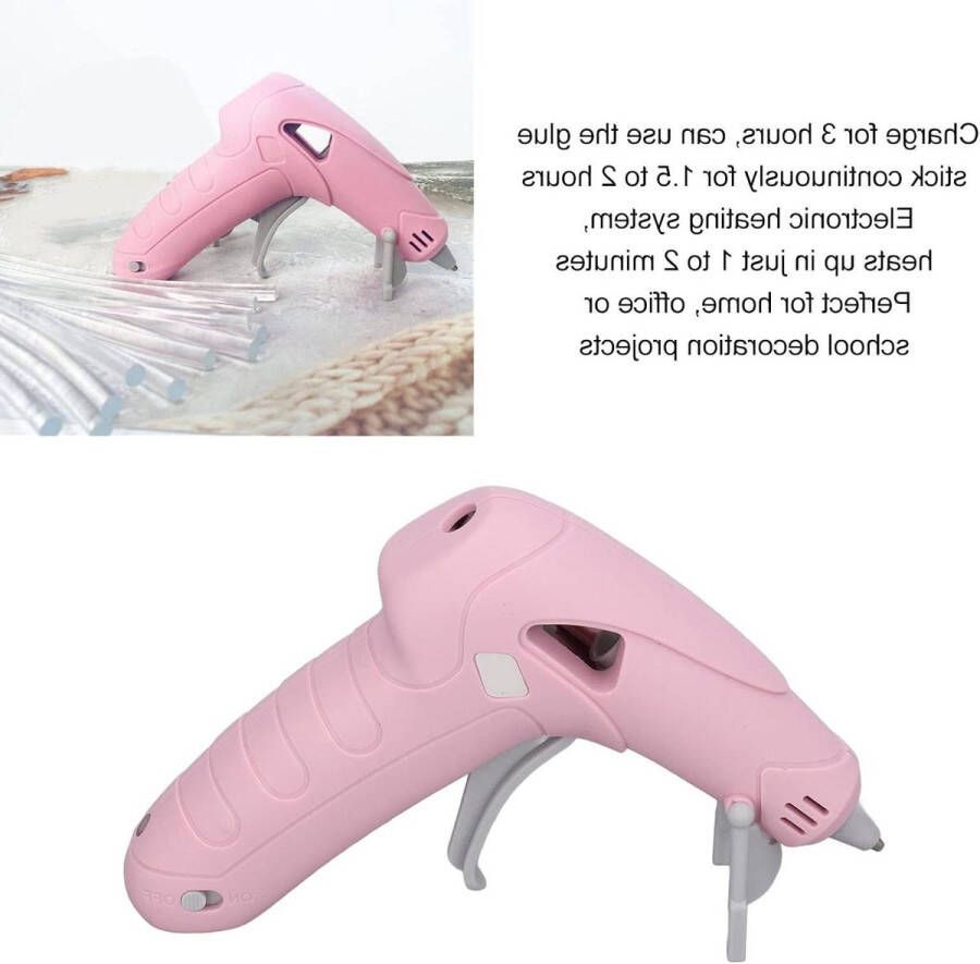 Hete Lijmpistoolkit Mini-Lijmpistool USB Oplaadbaar Draadloos Lijmpistool Fyearfly 30 Stuks Lijmsticks Snel Voorverwarmen Lekvrij Hotmelt Doe-Het-Zelf Ambachten Kunst