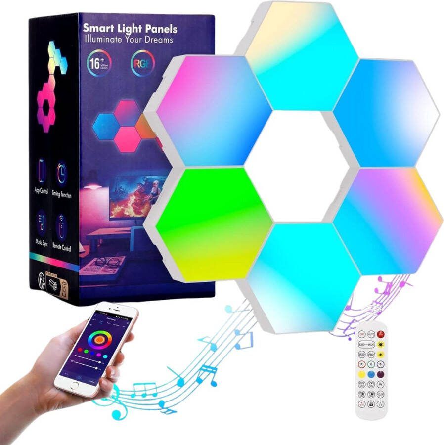 Hexagon LED-Licht Zeshoekige LED-Lamp Met Afstandsbediening Intelligente Gaming-Decoratielamp