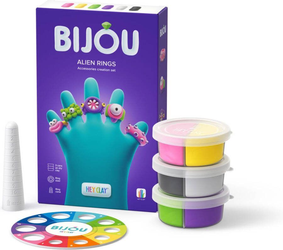 Coppens HeyClay Bijoux Alien Rings 3cans 6-9 colors