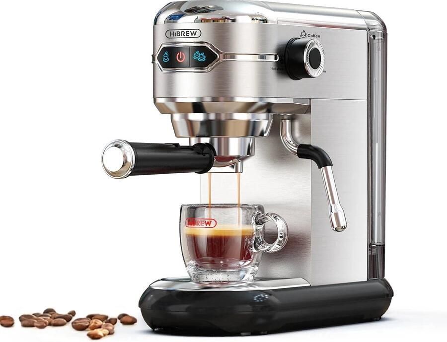 HiBREW Espressomachine Handmatig Espresso Maker Espressomachine Met Koffiebonen Praktisch Stijlvol