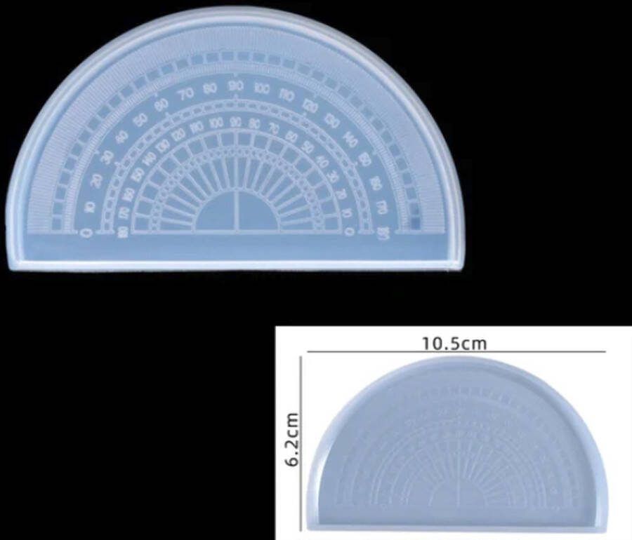 Hiden Siliconen mal Kantoor accessoires Siliconen Mallen Voor Epoxy Kantoorartikelen Protractor