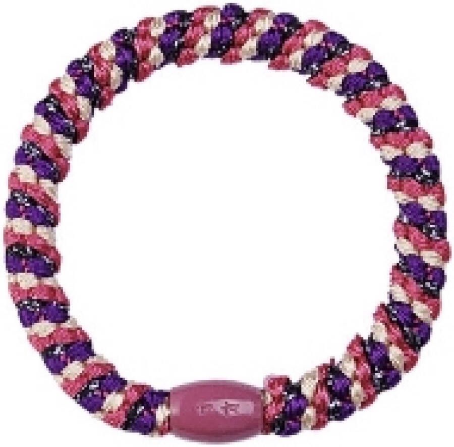 Hidzo Haarelastiekje Elastiek & armband Donker paars Roze Cr�me