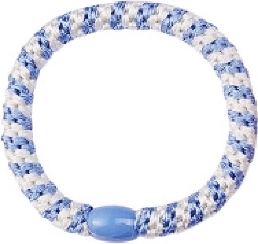 Hidzo Haarelastiekje Elastiek & armband Licht blauw wit