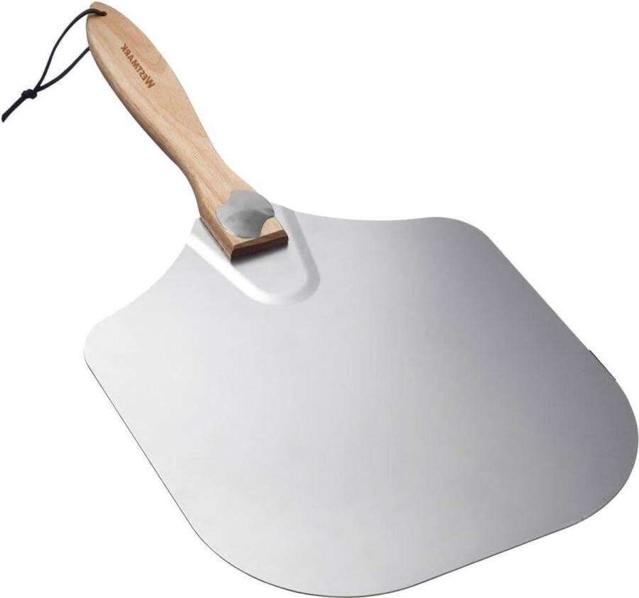 High Quality Pizza Shovel with Wooden Handle Ideal for Pizza Tarte Flambée Bread Oven and Grill Aluminium Wood