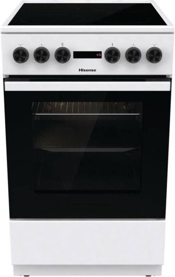 Hisense vitrokeramische kookplaat HEC5A10WG 4 branders Natuurlijke convectieoven 68 L 0 80 kWh 50 cm