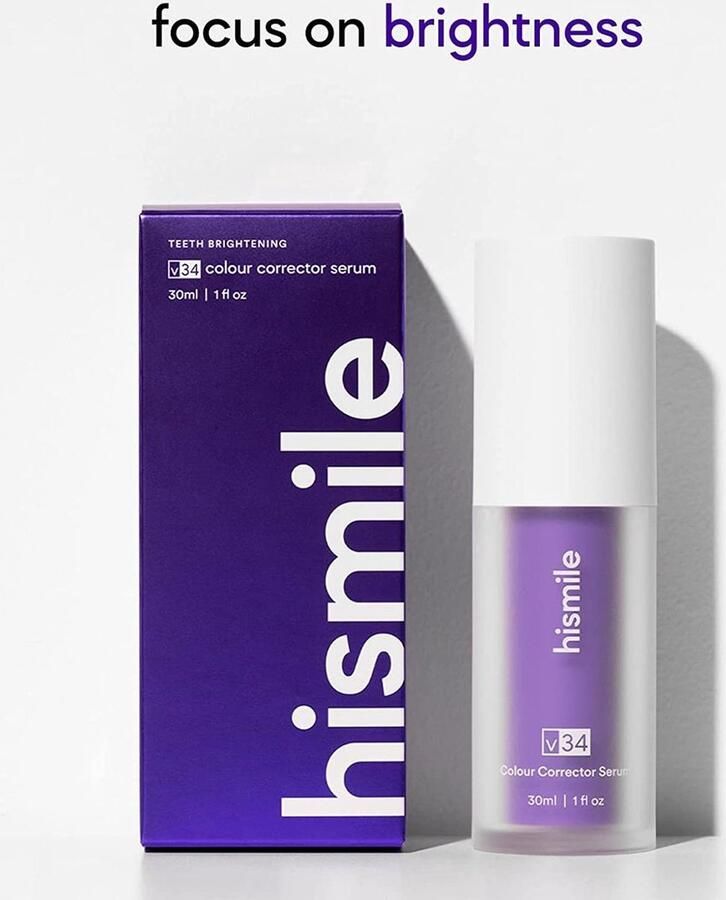 Hismile V34 Serum Kleurcorrector Paarse tandpasta- tandvlek bleken tanden bleken