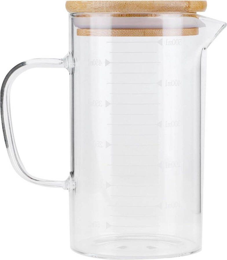 Hittebestendige Glazen Maatkan 500ml Borosilicaatglas Maatglas Met Deksel Hotel Restaurant Home