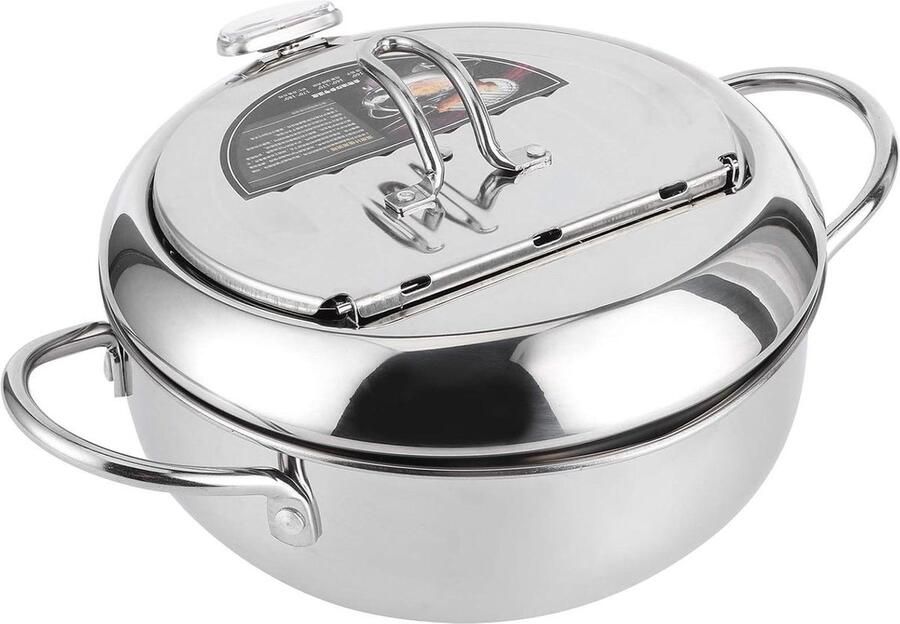 Hittebestendige Japanse Frituurpan voor Thuisgebruik Ideaal voor Frituren in de Keuken Large 24cm