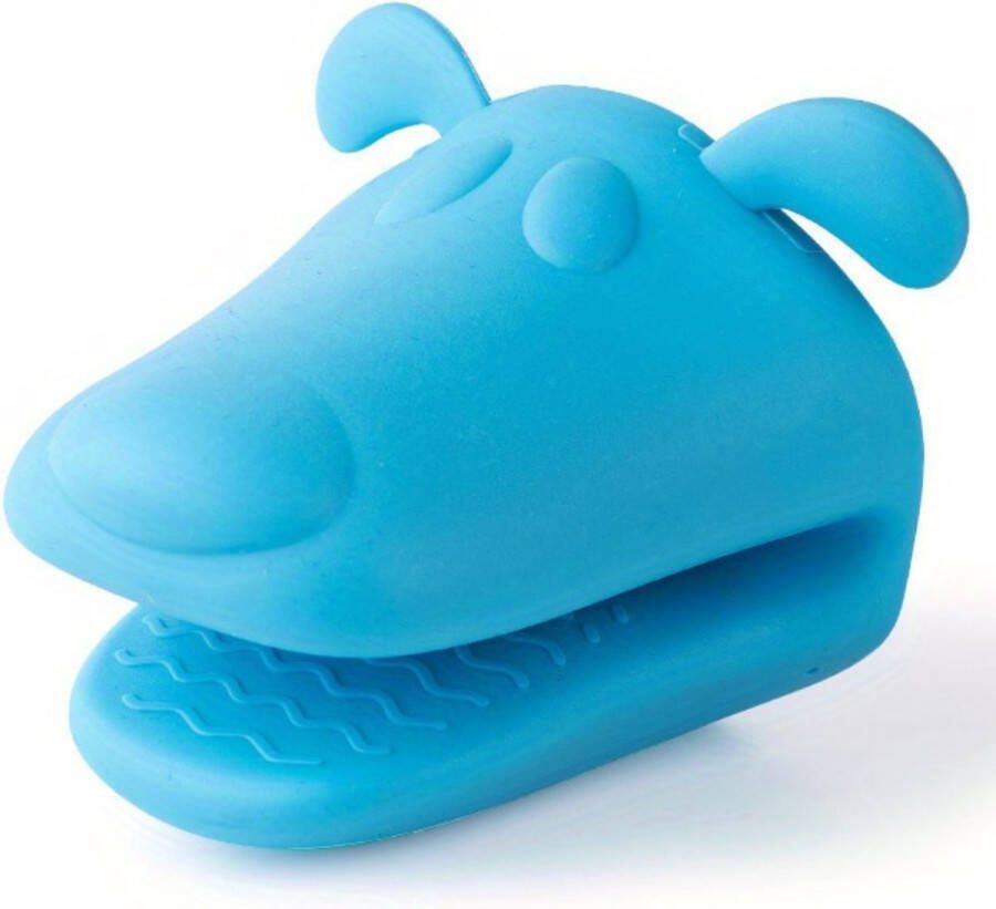 Hittebestendige Siliconen Ovenhandschoenen Handschoenen Ovenwanten Barbecue Blauw 2 Stuks