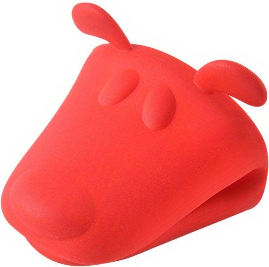Hittebestendige Siliconen Ovenhandschoenen Handschoenen Ovenwanten Barbecue Rood 2 Stuks