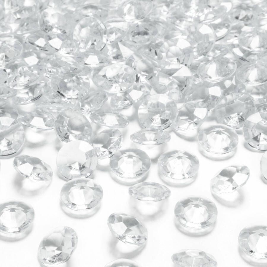 Merkloos Hobby decoratie nep diamantjes steentjes 250x transparant D1 2 x H0 7 cm Hobbydecoratieobject