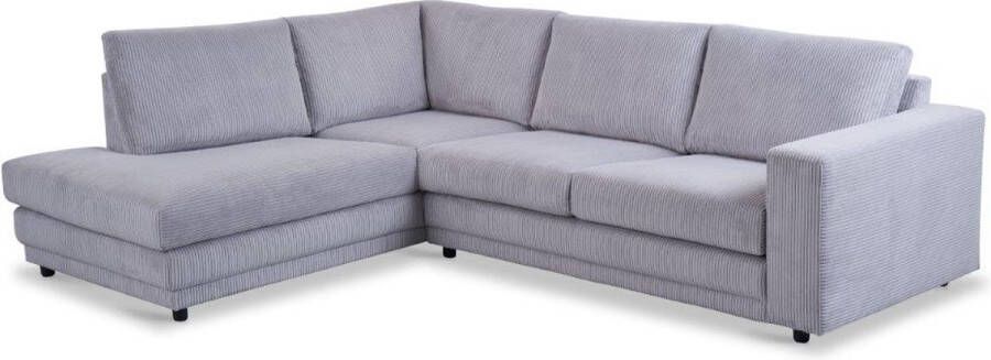 DGB Agenturen Hoekbank Girona 2.5 zits grijs ribstof- Zoom19 Zoom19L