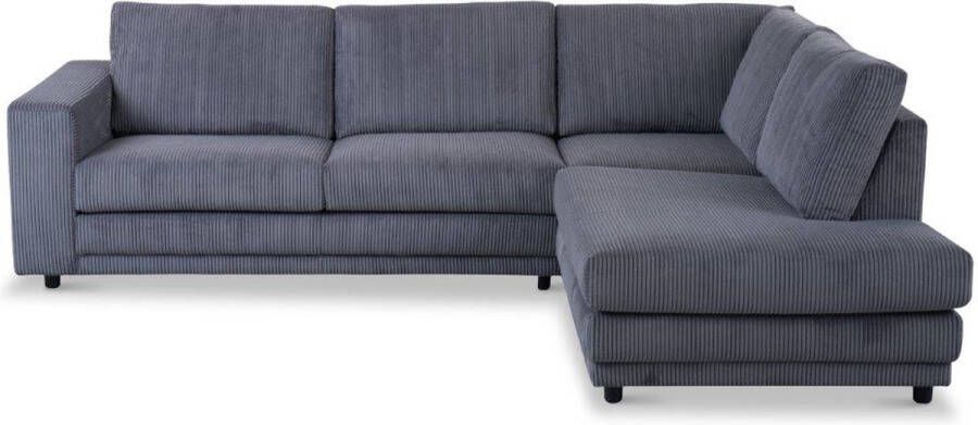 DGB Agenturen Hoekbank Girona 2.5 zits grijs ribstof- Zoom21 Zoom21L