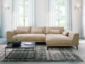 Hoekbank ESOPE Stof Beige Hoek rechts L 313 cm x H 80 cm x D 171 cm
