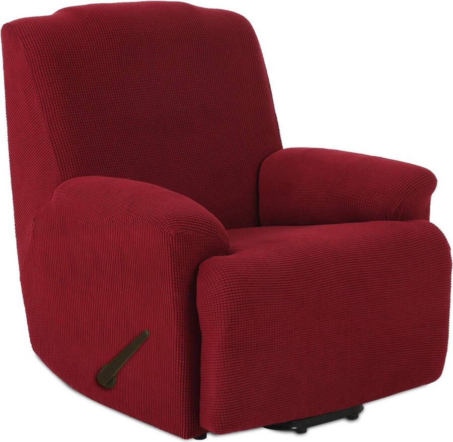 Hoes Fauteuil Jacquard 1-Zits Fauteuilhoezen Stretch-Fauteuil Cover Stretchhoes Voor Relaxfauteuil Hoes Voor Fauteuil (1-Zits Claret)