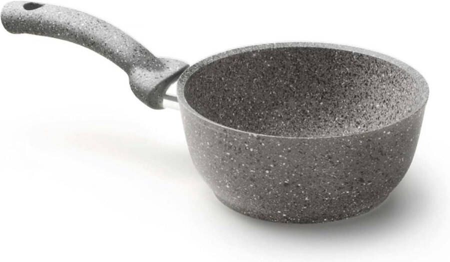 Hoge braadpan voor sauzen en pasta steencoating gemakkelijk te reinigen 16 cm gemaakt in Italië