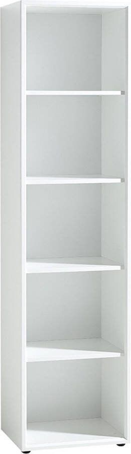 Hoge open kantoorkast Destin Wit Breedte 50 cm Hoogte 196 cm Diepte 37 cm Met planken Zonder deuren