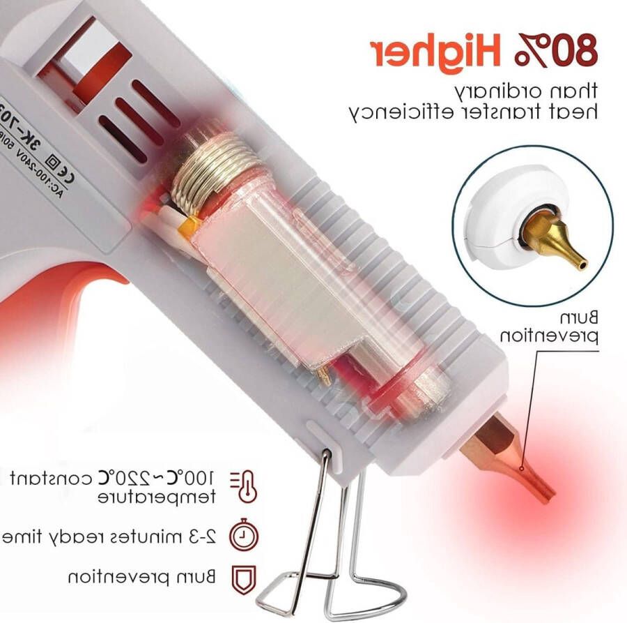 Hoge temperatuur lijmpistool 110 W instelbaar professioneel gereedschap ambachtelijke reparatie hete lijmpistool