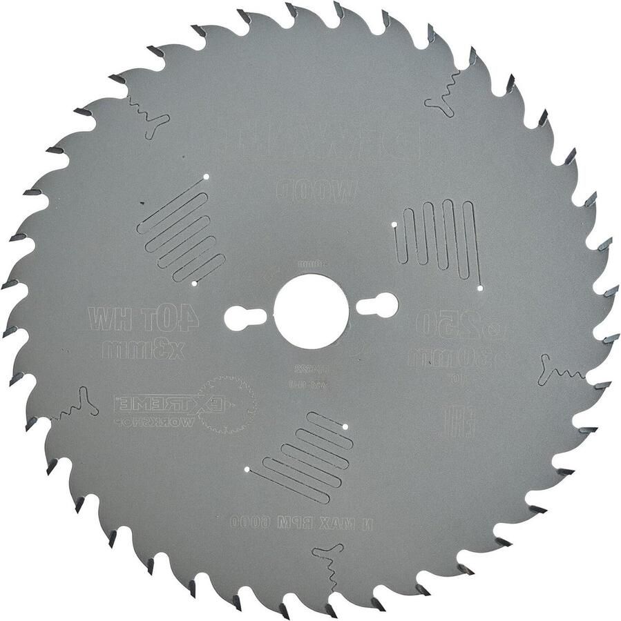 Hoja voor sierra circulaire estacionaria 250x30mm 40D DT4322-QZ zaagblad met widia tanden